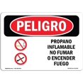 thumbnail image 1 of OSHA Danger Sign - Propane Gas Flammable No Smoking Spanish | Rigid Sign | Protect Your Business, Construction, 1 of 5