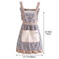 thumbnail image 3 of Floral Kitchen Aprons for Women with Pockets, Adjustable Cooking Apron, Cotton Chef Baking Apron, Gardening Kitchen Apron Durable Apron for Home, 3 of 7