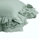 thumbnail image 2 of Funda de almohadas REGALWOVEN con triple volantes, juego de 2 fundas de almohada, fundas de cama con cierre de sobre, tamaño Queen (20"x30") verde, 2 of 7