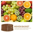 thumbnail image 4 of STRANDCHIC Brown Plastic and Iron Woven Basket Storage for Home Fruit Vegetable and Snack Organizer, 4 of 6