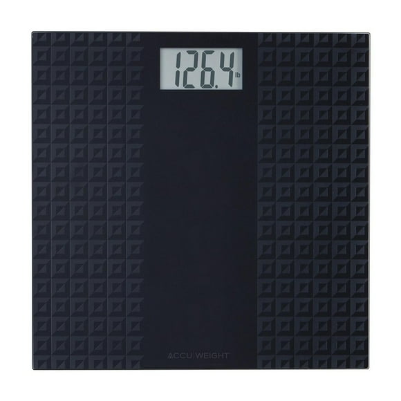 Pèse-personne numérique en verre, en noir, Accuweight Motif symétrique