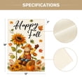 thumbnail image 5 of Sm:)e Fall Garden Flag 12x18 Inch Double Sided - Seasonal Decorative Flag Rustic Autumn Outdoor Yard Decor, Sunflower Maple Leaves and Scarecrow, 5 of 7
