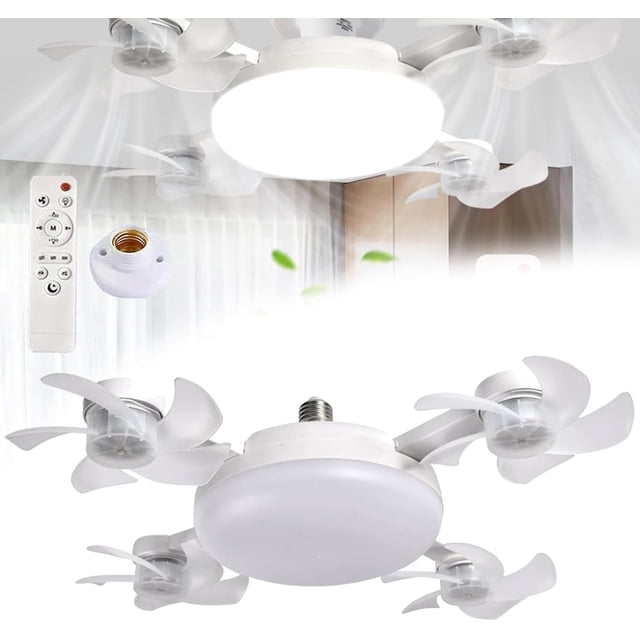 2 in 1 Hanging Fan with LED Lantern,Drone Fan Light, 4 Fan with Lights, 2025 New Upgraded Plug in Ceiling Fan - 20" Smart Ceiling Remote,3/4-Blade Screw in Ceiling Fan
