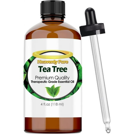 Tea Tree Essential Oil 4 oz Bottle for Candle Making Aromatherapy Body Face Skin and Hair Care - 118 ml - Tea Tree Oil