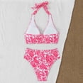 thumbnail image 4 of 2 Piece Swimsuit for Women, Two Piece Swimsuit for Women, Womens Tummy Control Bathing Suits Modest High Waisted Bikini Sets Cute Halter 2 Piece Swim Suit 2026, Pink M, 4 of 7