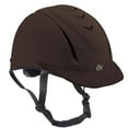 thumbnail image 2 of OVATION Adult Unisex Deluxe Schooler XS/S Brown Riding Helmet w/Hair Net, 2 of 5