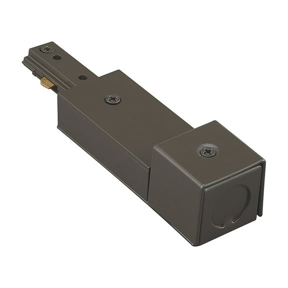 WAC Lighting H Track Aluminum Live End BX Connector in Dark Bronze