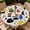 Color-Circle-Art, variant on YESAD Round Outdoor Tablecloth For Up To 36in With Umbrella Hole & Zipper Waterproof Elastic Edge Fitted Table Cover Big Sunflower For Patio Picnic Party, Boho-Kilim-Square