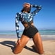 thumbnail image 5 of MKLEKYY Trajes De Baño Mujer 2 Piezas Women 1 Piece Webbingtank Suits Shirred Vintage Up Athletic Training Swimwear Bathing Sport Control Swimsuit Swimwear Padded Tummy Bikini Push Swimwears, 5 of 6