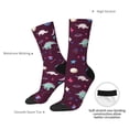 thumbnail image 6 of Honeii Space Dinosaur Print Adult Socks,Crew Socks,Casual Calf Socks,Daily Wear Socks for Men & Women, Perfect for Sports, Casual and Everyday Use, 6 of 6