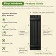 thumbnail image 4 of Resenkos Classic Board & Batten Faux Shutters with 3 Horizontal Bars for Timeless and Durable Exterior Elegance, 14"x59", Black, 4 of 12
