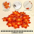 thumbnail image 3 of Waterproof Maple Leaf LED String Light Backyard Courtyard Bedroom Wedding Party Maple Strip Lamp Garland Christmas Thanks-giving Decoration 3 Meters, 3 of 6