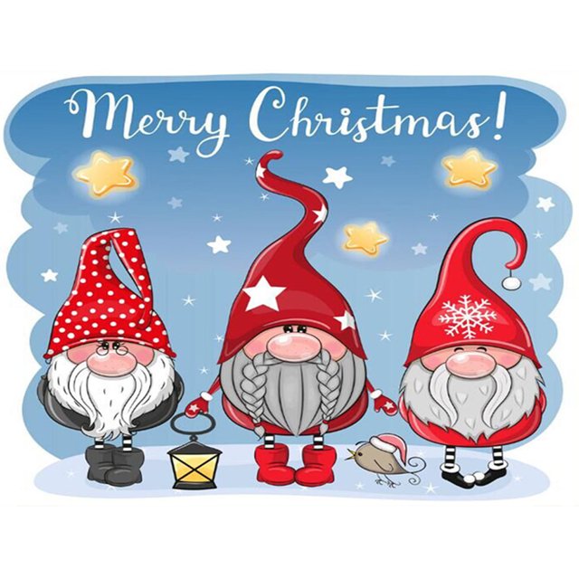 Wdftyju 50x40cm pintura de gnomo al óleo sin marco por números regalo decoración de la habitación del hogar (L309) Wdftyju 5lc3sf0lv6ax7gu9D01