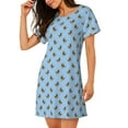 thumbnail image 2 of Sikiie Cute Puppy Print Women's Short-sleeved Nightdress, Round Neck Pullover Nightdress Pajamas Summer Home Wear, 2 of 6