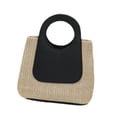 thumbnail image 4 of Bolso tejido,Bolso de mano tejido para mujer,bolso de playa de verano,Bolso de mano ligero,informal y moderno con asa ,Bolso de paja para vacaciones,bolso de viaje,cartera,Bolso de mano, 4 of 7