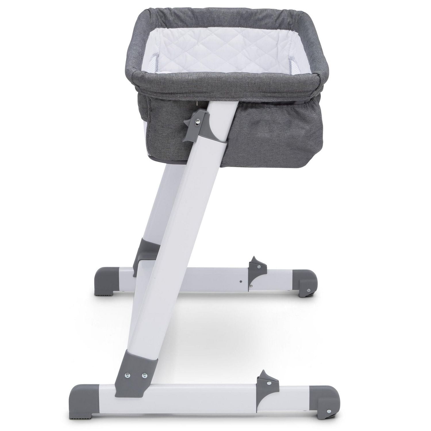 Delta Children By The Bed Deluxe Bassinet, Grey Tweed, 1 Bedside Bassinet