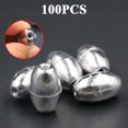 thumbnail image 1 of 50/100 Pcs Poids de Pêche pour Évier, Forme Olive, Rig pour Évier, Poids de Pêche, Split Shot, Évier, Accessoires d'Outil de Pêche, 1 of 7