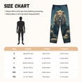 thumbnail image 3 of Balery Starry Sky Meditating Lion Pantalones de pijama para mujer, pijamas ultraligeros, pantalones de estar por casa-Large, 3 of 6