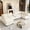 Beige + White, variant on ChenyueFurn Modular Cloud Sofa Bed 121.2", Movable Ottoman, USB Ports, Cup Holders & Built-In Bluetooth Speaker,Green