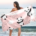 thumbnail image 6 of Coolnut Panda Beach Towel, Sand Free Super Absorbent Oversized Travel Towel with Mesh Bag for Beach,Camping, Swimming, Holiday, 30"x 60", 6 of 7