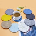 thumbnail image 2 of 8pcs Tressé Tasse Sous-Verres, Mignon Coton Rond Tissé Sous-Verres Boire Absorbant Tissé Sous-Verres, 2 of 5
