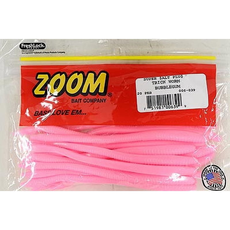 Zoom Trick Worm 6.5'' Bubble Gum 20pk - Walmart.com