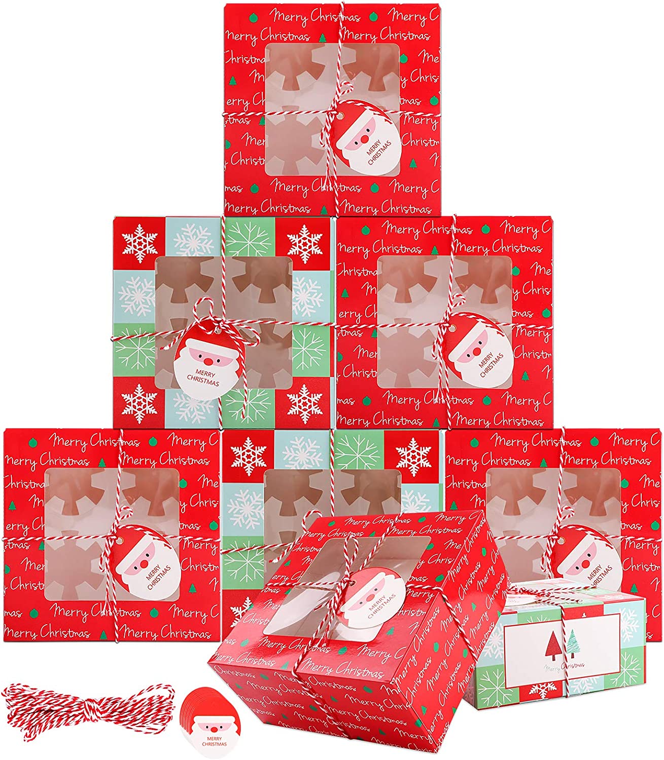 Pack of 10 Christmas Cake Boxes