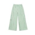 thumbnail image 4 of Antinious Women Summer Relaxed Wide Thigh Pocket Elastic Waist Striped Daily Pants, 4 of 5