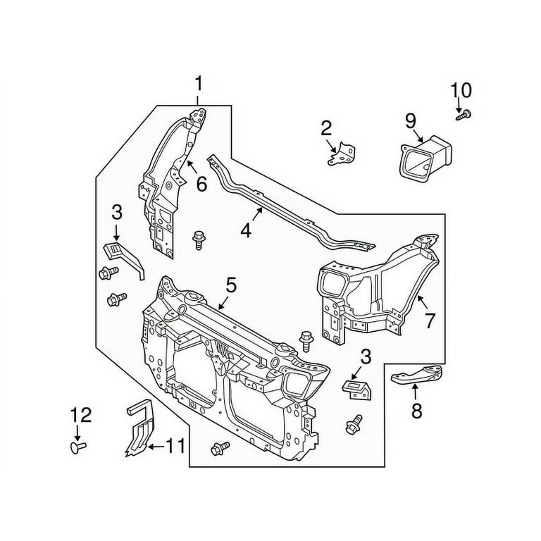 New Genuine Nissan 350Z Front Radiator Core Support (2006 New Genuine Nissan 350Z Front Radiator Core Support (2006