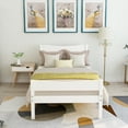 thumbnail image 2 of Aukfa Twin Platform Bed, Wood Bed Frame with Headboard, White, 2 of 8