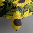 thumbnail image 5 of Black Green Stem Sunflower Pattern Square Tablecloth,Waterproof Square Table Cover,Wipeable Spillproof Washable Table Cover for Home Kitchen Party Decor 42"X42"(107x107cm), 5 of 6