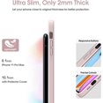 thumbnail image 4 of Liquid Silicone Case for iPhone 11 Pro Max, [Flat Edge Design] [Camera Protection] [Anti Fingerprint] 4 Layers Protect Scratch Proof Anti Drop Microfiber Phone Cover, 6.5", Pink, 4 of 14