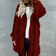 thumbnail image 2 of UJNDER Women's Two Way Wear Longline Jacket Warm Open Cardigan with Pockets for Fall Winter Red XXXL, 2 of 5
