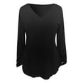thumbnail image 4 of EDFBUYKRS Womens Linen Dressy Blouses, Long Sleeve Shirts for Women Fall Lightweight Casual Solid Color Button Down T-Shirts M, 4 of 4