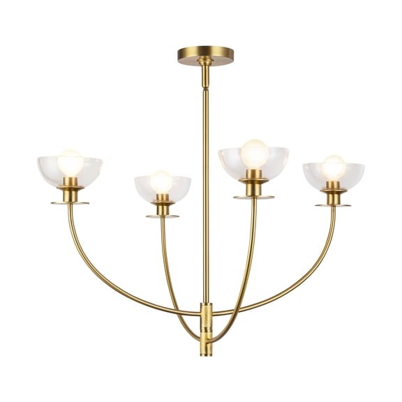 Alora Lighting CH515226BGCL Sylvia 4 Light 26" Wide Chandelier - Brushed Gold / Clear
