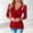 #0154-Red, variant on Uootdi Rhinestone Long Sleeve Shirts for Women Wrap V Neck Ruched Slim Fit Sparkly Top Fallc Elegant Comfy Going Out Blouses Gift