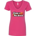 thumbnail image 3 of Inktastic Kickin' It Old School with Weathered Retro Stripe Women's V-Neck T-Shirt, 3 of 5