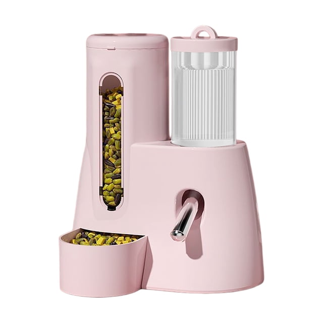 Automatic Function Rabbit Feeder and Water Dispenser Large Capacity Bunny Food Bottle for Small Animal Cages Ferrets Pigs Hedgehog Hamsters Pet Supplies