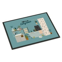 Black Chow Chow in Bathtub Indoor or Outdoor Mat 24x36 CK7565JMAT