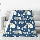 thumbnail image 1 of Fotbe cute winter bear Manta de Franela Acolchonada con Estampado, Súper Suave y Esponjosa, Extra Grande para Sofá, Cama, Uso Todo el Año-60"x50", 1 of 7