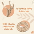 Natural Jute Rope – 9/16 Inch (14mm) x 50 FT, Thick Twist Rope for ...
