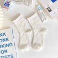 thumbnail image 1 of Calcetines blancos para mujer, lindos calcetines estilo japonés jk, calcetines de encaje lolita, calcetines de tubo medio de moda de verano, calcetines finos de primavera y verano, 1 of 1