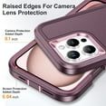 thumbnail image 5 of For iPhone 16 Pro Max 6.9inch Life Waterproof Rugged Phone Case,Purple,For iPhone 16 Pro Max, 5 of 8