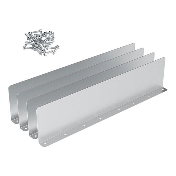 4Pcs Aluminum Roof Diverter Gutter, Guards, Straight Rain Diverter, Roofing Gutter Guards for Corner, Roofs, Shingle, House