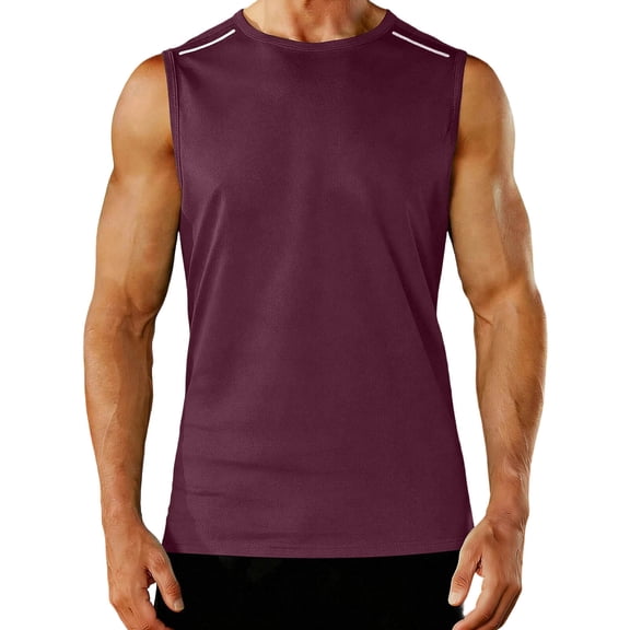 fatyb Mens Tank Tops Summer Sleeveless Mesh Shirts for Men Stretch Workout Breathable Sports Muscle Tee