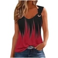thumbnail image 2 of PNTUTB Summer Women's Fashion Color Blocked Casual Comfortable Round Neck Sleeveless Tops, 2 of 6