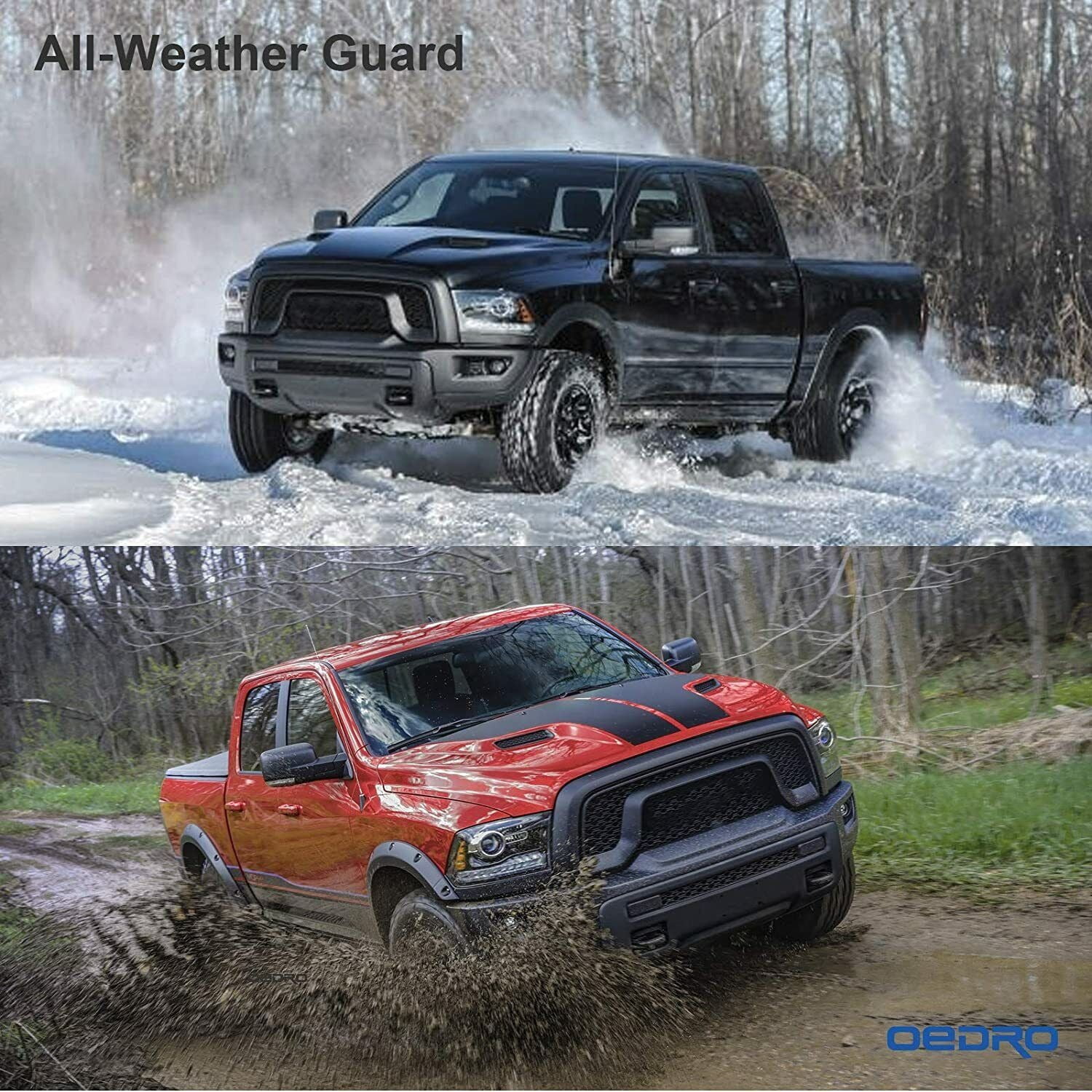 RVNI Floor Mats Liners for 2012-2018 Dodge Ram 1500 & 2019-2023 2024 Ram 1500 Classic Quad Cab all weather