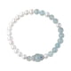 thumbnail image 1 of Pulsera elegante de perlas y aguamarina para mujer, 1 of 2