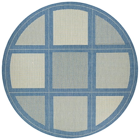 Couristan Recife Summit/Champagne-Blue Rug  Multiple Sizes Distinctively designed to complement the simple yet classic styling of outdoor furniture  uniquely colored to make stone entryways and patio decks warmer and more inviting  Couristan is proud to expand its popular outdoor/indoor area rug collection  Recife. Power-loomed of 100 percent fiber-enhanced Courtron polypropylene  this all-weather  pet-friendly  mold- and mildew-resistant area rug collection features a durable structured  flatwoven construction  which allows it to be suitable for indoor and outdoor use. The naturally inspired color palette offered in this versatile collection features a series of unique combinations of natural hues that have been selected to complement today s hottest outdoor home furnishings. Hosting a wide range of sizes including runners and special shapes in the form of rounds and squares  the Recife Collection has been designed to offer the perfect outdoor floorcovering solution for the home.