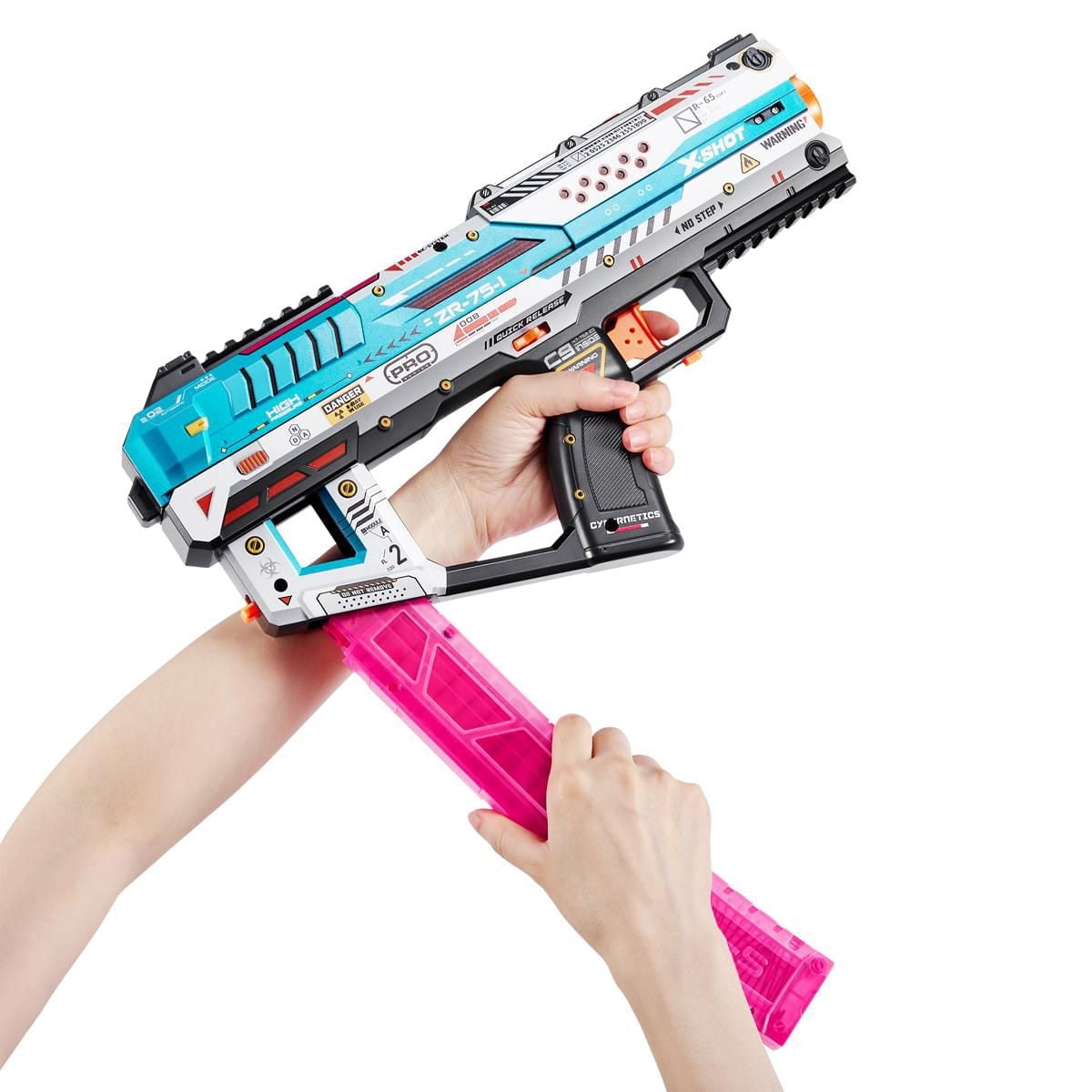 X-Shot Skins Flux Blaster - Lot De 2 Pistoles à Fléchettes Mousse, Technologie Air Pocket, Portée 27m